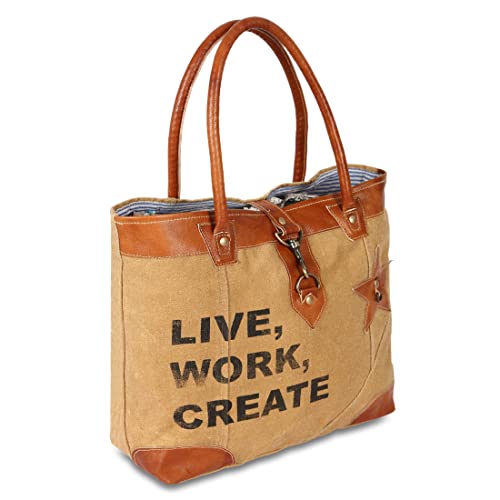 SEL de MER Upcycled Large Canvas shoulder Bag for women canvas tote boho handbag by KPL2