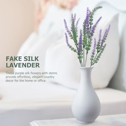 Lavande artificielle de qualité supérieure en soie pour création florale haut de gamme - 7