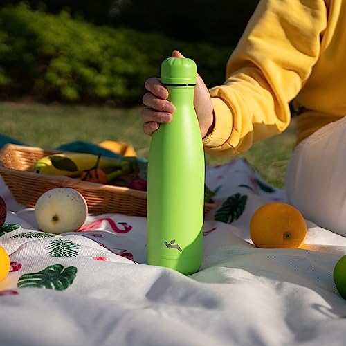 Image of Konokyo Insulated Water Bottles,12 oz Double Wall Stainless Steel Vacumm Metal Flask for Sports Travel,Green