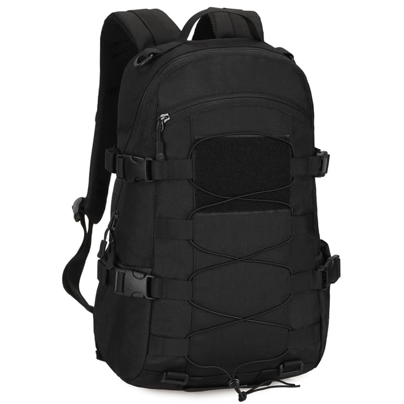 YFNT Tactical Backpack Molle School Bag Military School Bag Daypack Waterproof Backpack Trekking Backpack for Outdoor Sports Fitness Hiking Black#3 - Image 2