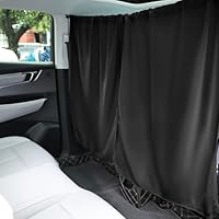 Alaoo Auto-Trennvorhang, 180 x 90 cm, Abnehmbarer Sonnenschutz, Sichtschutz für Nutzfahrzeuge und leichte Personenkraftwagen, Verdunkelungsvorhang mit Haken, perfekt für Camping und Nickerchen