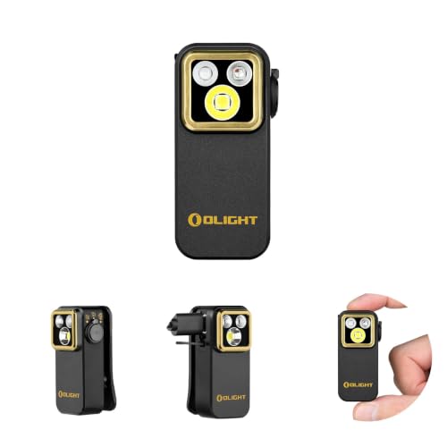 OLIGHT Oclip Pro S Rechargeable EDC Clip-on Flashlight, Black