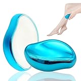 Crystal Hair Eraser for Women and man, Reusable Crystal Hair Remover Magic Painless Exfoliation Hair Removal Tool for Back Arms Legs Crystal Shaver-Nano Glass (Blue)