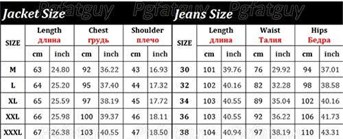 Men's Autumn Winter Embroidered Stretch Jeans + Denim Jacket Two Pieces Sets #TOP5
