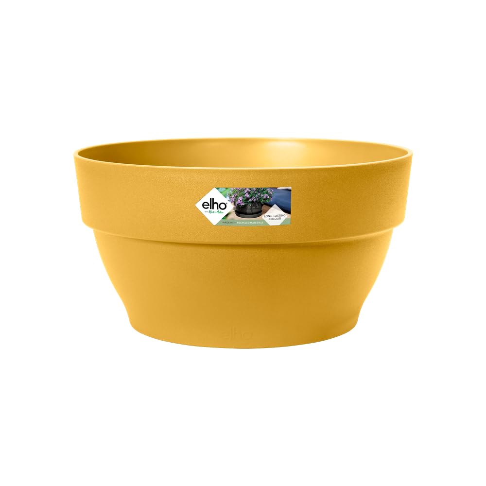 elho Vibia Campana Bowl 27cm Flower Pot - Honey Yellow