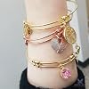 Stipple Finish Brass Heart Bangle Bracelet, 7.25