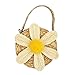 PHILSP Sacs de Rangement tissés Mignon Fleur tissé Sac à bandoulière pour Enfants Sac à Main en Paille Sac à bandoulière en rotin tissé