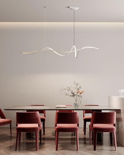 Suspension linéaire LED dimmable avec télécommande pour table à manger et salon moderne - 8