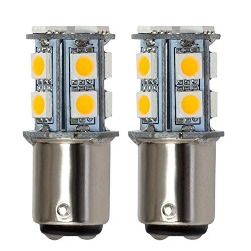 GRV Ba15d 1142 1076 13-5050SMD Warm White LED Bulb DC12V RV Light Bulbs Interior,Replacement for 12Volt Turn Single Light Bulb,Travel Trailer,Boat Lights,Camper Light Bulbs (Pack of 2)