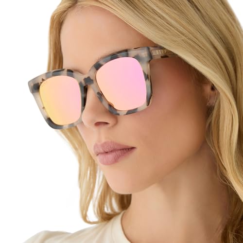 DIFF Meredith Designer Oversized Square Sunglasses for Women UV400 Mirrored Lens2