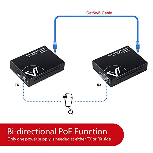 Image of AV Access HDMI KVM USB Extender Over Cat5e /6 /6a /7 260ft /80M, 2 USB 2.0 Ports, Zero-Latency, Plug and Play, PoE, No Driver, Supports All Operating System, Keyboard and Mouse USB Over Ethernet