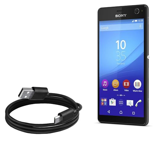 BoxWave Cable Compatible with Sony Xperia C4 - DirectSync Cable, Durable Charge and Sync