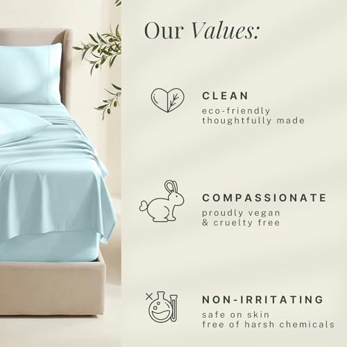 Image of Hearth & Harbor Extra Deep Pocket Sheets - Fits Mattress 18-24 Inches Deep - Extra Deep Pocket Full Size Sets - 6 Piece Full Size - Full - Aqua Blue