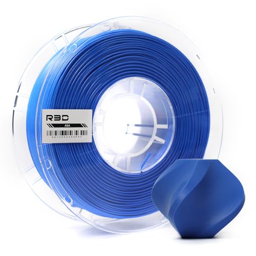 R3D ASA Filament 1.75mm, 1KG 3D Printer Filament, Heat & Weather Resistant, Dimensional Accuracy +/- 0.02 mm, Perfect for Outdoor Functional Parts, Compatible with AMS (Fluorescent Blue)