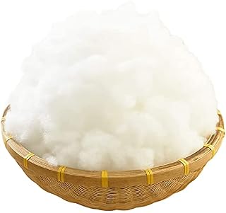 T-H 100% Polyester High Grade Pure White Hollowfibre Filling Stuffing For Cushions, Soft Toys, Teddy Bears, Pillows, Pet Beds & Crafting - Anti-allergic (250-Gram)