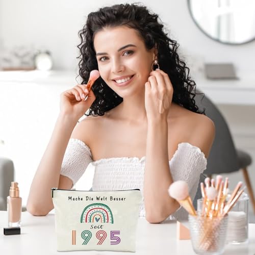 SPHERETRON 30. Geburtstag Frauen Make up Tasche 30 Geburtstags Fraue 30 Frauen Geschenke Zum Geburtstags für Leinen Kosmetiktaschen Reise Kosmetik Organize Geburtstagsgeschenke