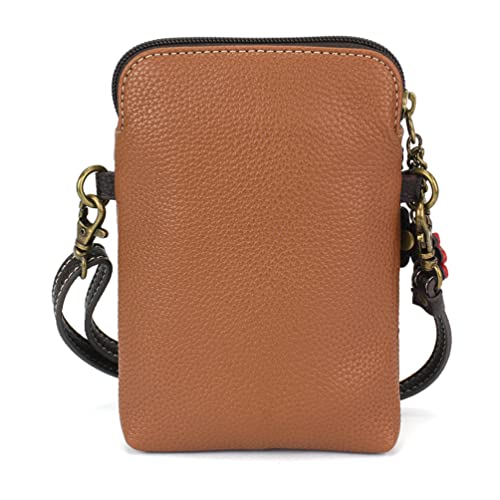 Image of CHALA Wilderness Animal Collection Cell Phone Crossbody Purse-Women PU Leather /Canvas Multicolor Handbag w /Adjustable Strap