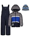 London Fog Boys Heavyweight Snowsuit Blue / Grey Stripe 5/6