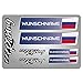 4er Set Aufkleber mit Fahne Flagge und wahlweise Name Sticker für Auto Fahrrad Motorrad Roller Helm im Rallye Racing Design R156 (25 Russland, Mit Wunschname)