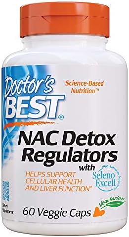 Doctor's Best NAC Detox Regulators with Seleno Excell, Non-GMO, Vegetarian, Gluten Free, Soy Free, 60 Veggie Caps