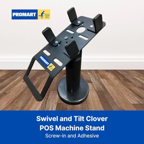 Image of PROMART EDC | POS Machine Rotatable and Adjustable POS Display Stand Cashier Counter Credit Card Machine Display Stand (Black)