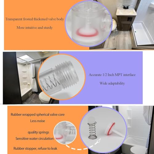 Válvula de retención de vacío de 1/2 pulgada A10-3050 transparente e indestructible 5