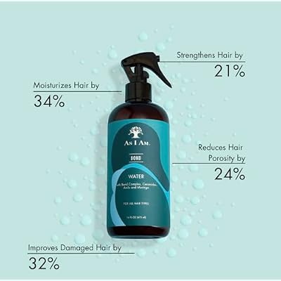 As I Am Bond Water - 16 oz - with Moringa, Amla, Ceramides - Hair Repair Treatment For Damaged Hair