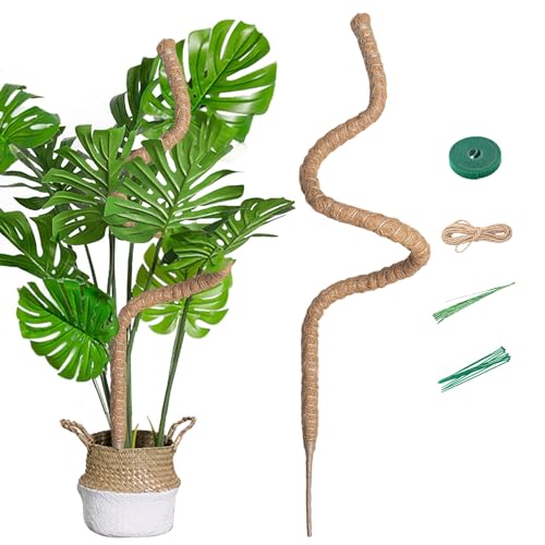 Mcbazel 160CM Monstera rankhilfe Kokosfaser Rankhilfe mit Zubehör, Rankhilfe Monstera, Pflanzenstütze für Kletterpflanzen im Innenbereich
