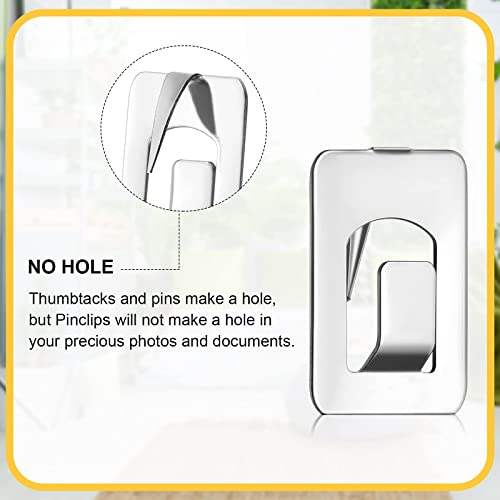 Hotop Fabric Wall Clips Panel Wall Hooks Fabric Pin Clip Cubicle Picture Hangers Stainless Cabinet Draw Hooks For Office Clothes Cubicle Wall Cloth Partitions Supplies (36) #TOP3