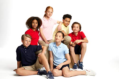 Image of French Toast Girls' Short Sleeve Picot Collar Polo School Uniform Shirt (Standard and Plus)