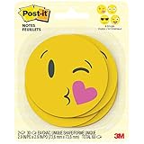 Post-it Printed Notes, 2 Pads/Pack, 30 Sheets/Pad, 3x3 in, Emoji designs, 4 alternating faces...