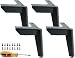 LONGZG 4 sztuki 4,72" / 12 cm czarne nóżki meblowe, DIY metalowe nogi do szafy, wymienne nóżki do szafy, obciążenie do 800 kg, nadają się do nóżek sofy, łóżka, stolika kawowego, stóp sideboard i innych nóżek mebli.