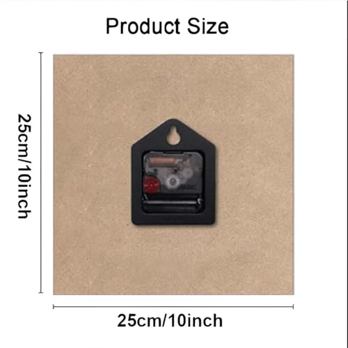 Reloj de pared cuadrado de madera 10 pulgadas silencioso miniatura 5
