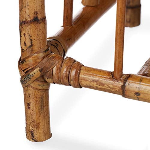 Relaxdays Revistero, Ratán, Redondo, Archivador de revistas, Madera, Marrón, 47 x 43,5 x 20,5 cm - imagen 7