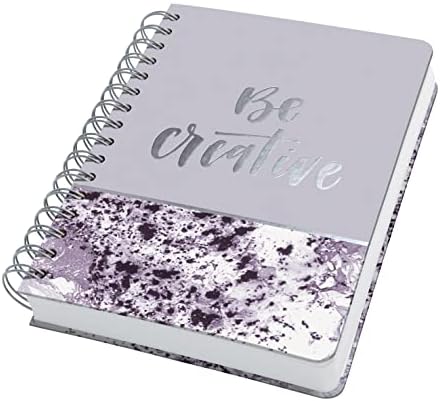 SIGEL JN607 Spiral notebook premium A5, dotted, hardover, marble pattern, violet/white - Jolie