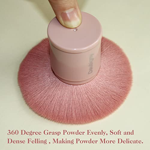 Retractable Kabuki Makeup Brush,Daubigny Powder Brushes Foundation Travel Foundation Brush For Blush Bronzer & Powder (Pink) #TOP4