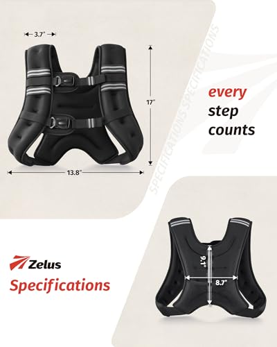 ZELUS 16 lb Adjustable Iron-Sand Weighted Vest — view 8