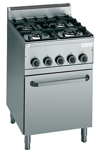 Preisvergleich Produktbild Gasherd mit 4 Brennern 600x600x900mm, und Gasback