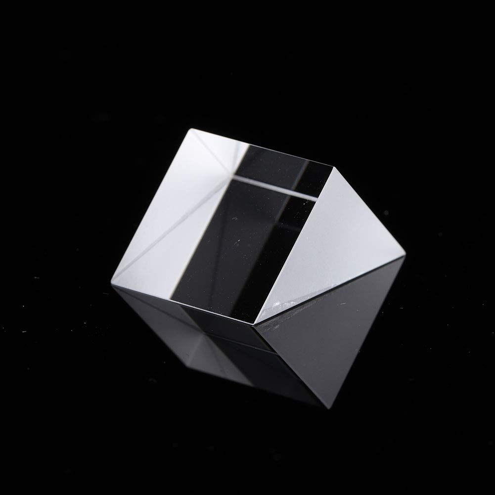 Oumefar Triangular Prism K9 Optical Glass Rainbow Effect Triangular Prism for Teaching Tool Teaching Light Spectrum Physics and Photo Photography Prism(15 * 15 * 15)