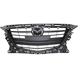 Grille For 2014-2016 Mazda 3 2014 3 Sport Textured Black Plastic