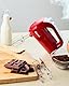 Girmi SB02 Elektrischer Handmixer, 170 W, Edelstahl-Rührbesen für Sahne und Eiweiß, Turbo-Funktion, Edelstahl-Knethaken für süße und salzige Teige, 5 Geschwindigkeiten, Rot.