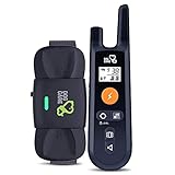 Dog Care Dog Training Collar for Medium Large Dogs - Dog Shock Collar with 1000Ft Remote, Rechargeable Collar, Beep Vibration Shock Modes, 0-99 Adjustable Shock Levels