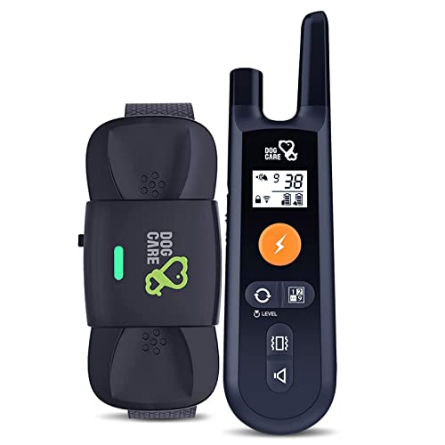 Dog Care Dog Training Collar for Medium Large Dogs - Dog Shock Collar with 1000Ft Remote, Rechargeable Collar, Beep Vibration Shock Modes, 0-99 Adjustable Shock Levels