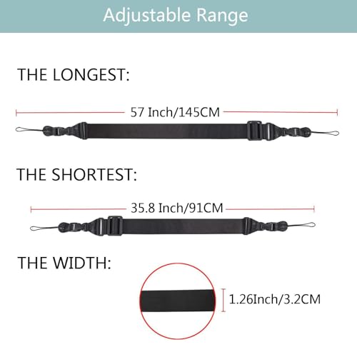 Uposao 3 correas de hombro ajustables multifunción, correa de hombro desmontable para el cuello, correa lavable para cámara, iPad, laptop, tablet, bolsa - imagen 5