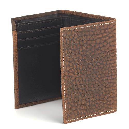 ARIAT Trifold Overlay Shield Wallet, Brown Rowdy4