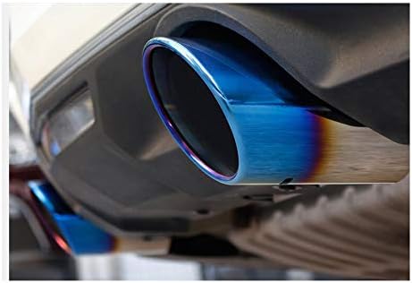 2pcs Blue Stainless Steel Exhaust Tail Rear Muffler Tip Tailpipe Trim For VW CC 2011 2012 2013 2014 2015 2016 2017 2018 2019 2020 2021 2022 2023 2024