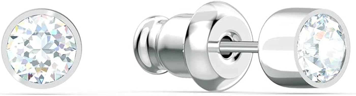 SWAROVSKI Attract Pierced Stud Earrings, Clear Crystals on a Rhodium Finish Setting, Part of the Swarovski Attract Collection: Clothing, Shoes & Jewelry