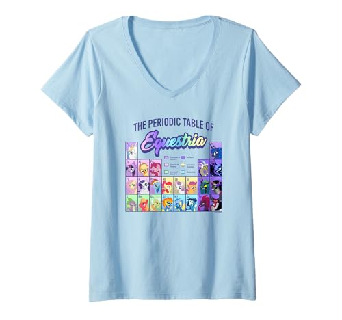 T-shirt My Little Pony col v femme Equestria imprimé graphique