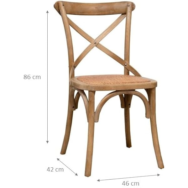 Biscottini Кухонный стул Thonet 46x42x86 — Стул для столовой — Деревянный стул — Современные стулья для столовой — Кухонные стулья в стиле рустик