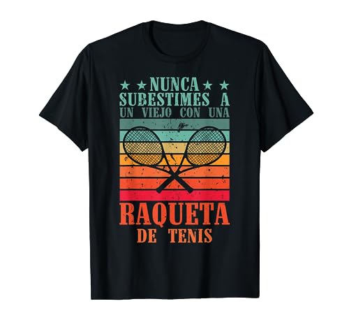 Jugadores De Tenis Viejo Con Una Raqueta De Tenis Camiseta